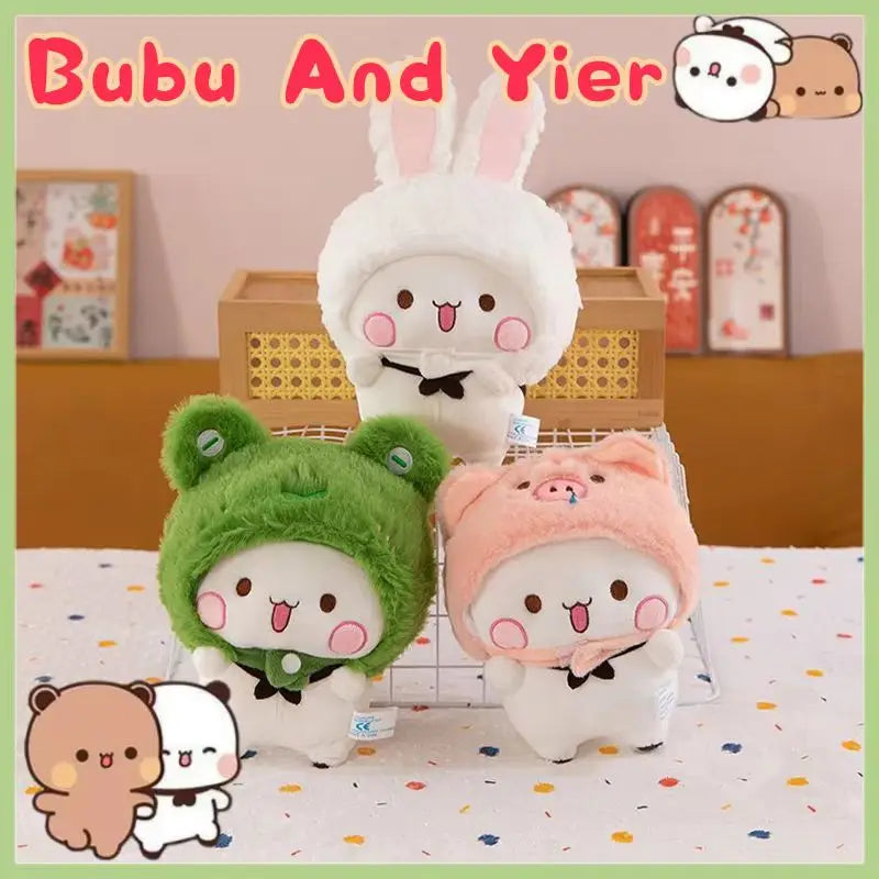 Bubu & Dudu Dress-Up Plush Toy – Kawaii Panda Bear with Hat