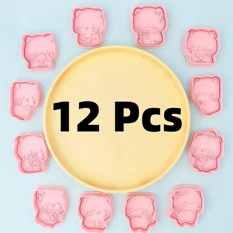 Bubu & Dudu Cookie Cutters – Kawaii Panda Bear Baking Molds