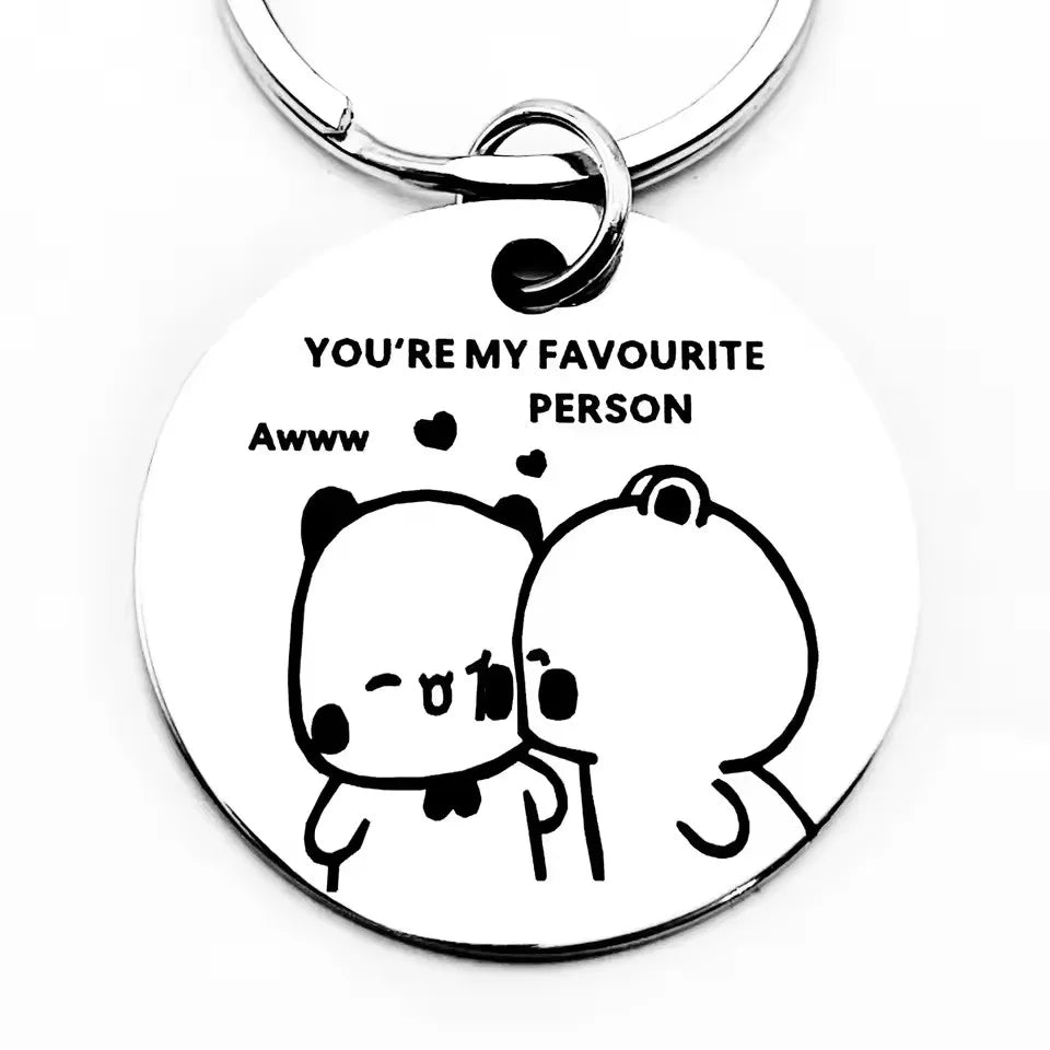 Bubu & Dudu Stainless Keychain