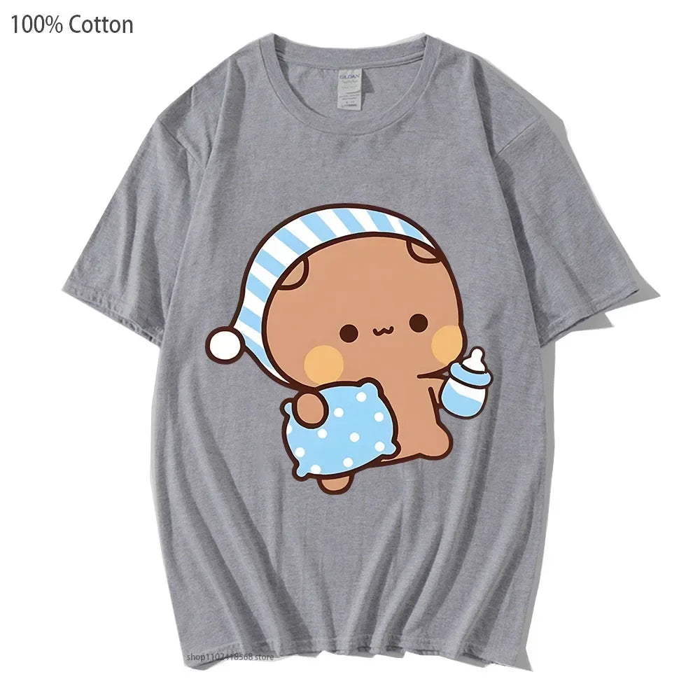 Bubu & Dudu Couple T-Shirt – Kawaii Panda Bear Graphic Tee