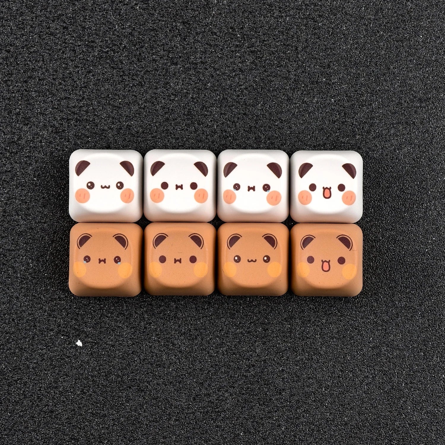 Bubu Dudu Keycap Set White & Brown (8 Keys)