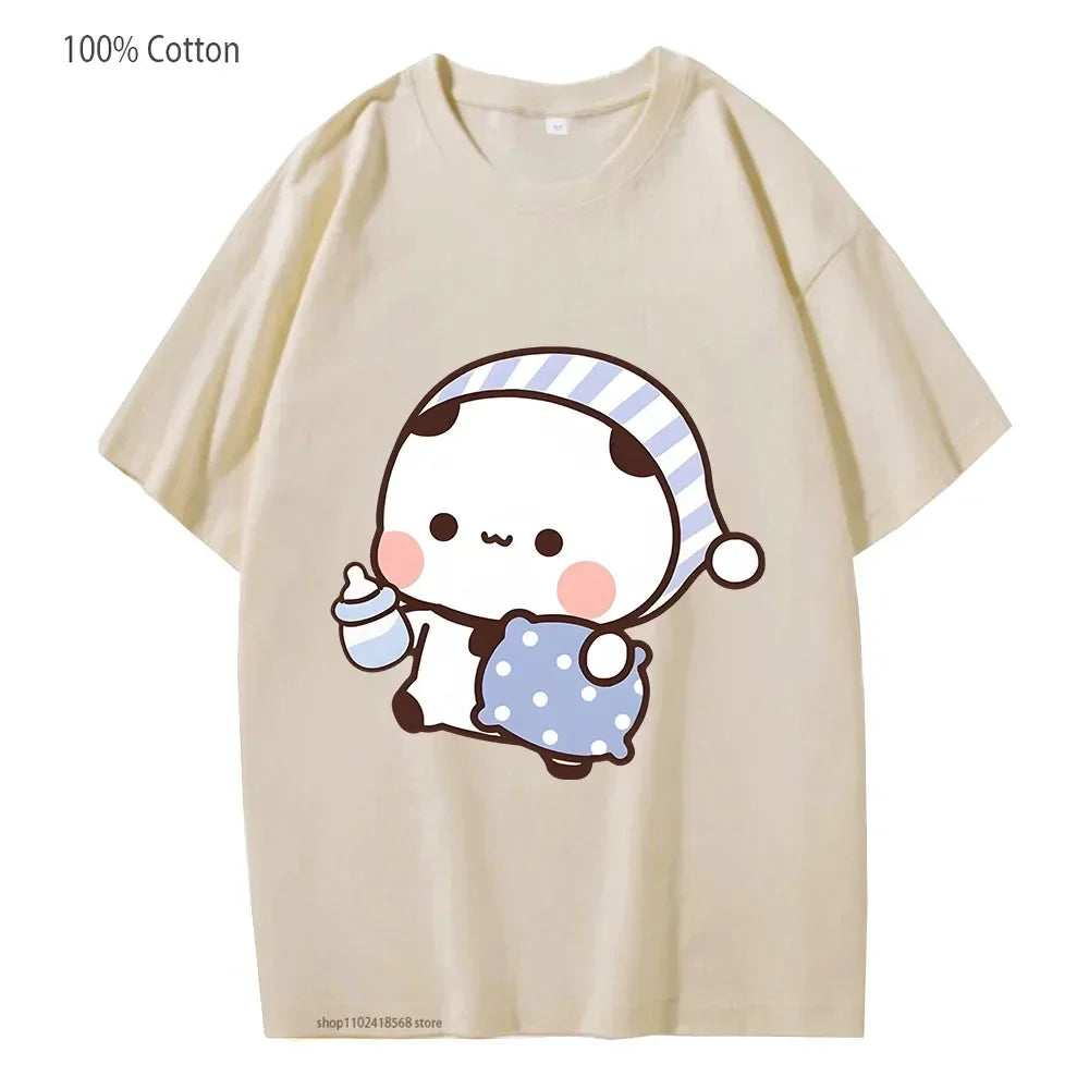 Bubu & Dudu Couple T-Shirt – Kawaii Panda Bear Graphic Tee