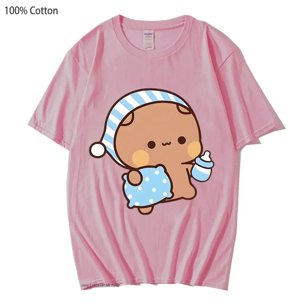 Bubu & Dudu Couple T-Shirt – Kawaii Panda Bear Graphic Tee