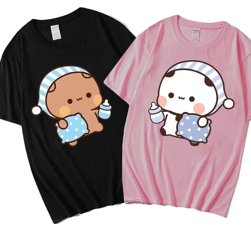 Bubu & Dudu Couple T-Shirt – Kawaii Panda Bear Graphic Tee