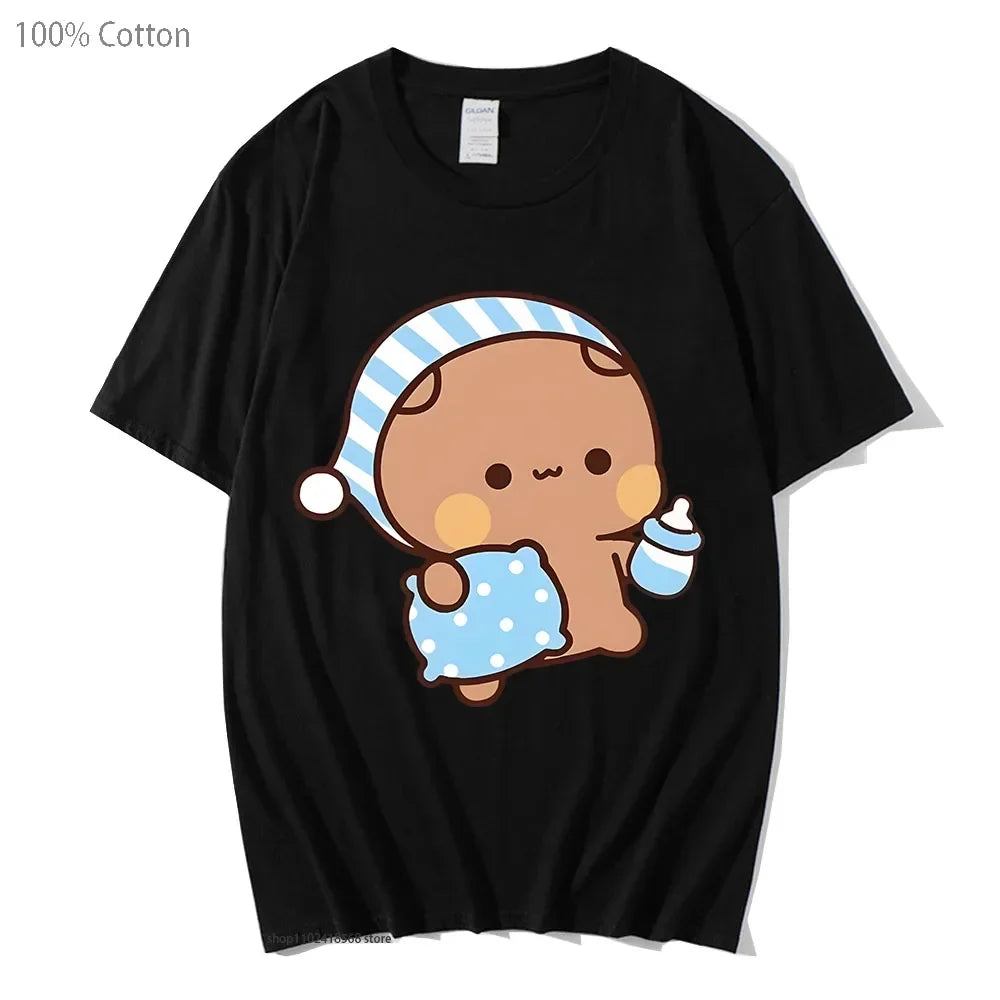 Bubu & Dudu Couple T-Shirt – Kawaii Panda Bear Graphic Tee