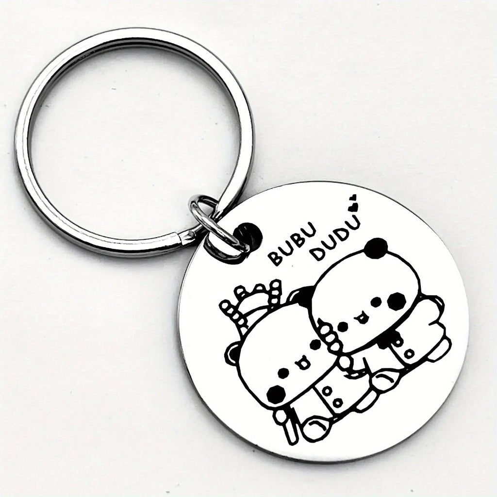 Bubu & Dudu Stainless Keychain