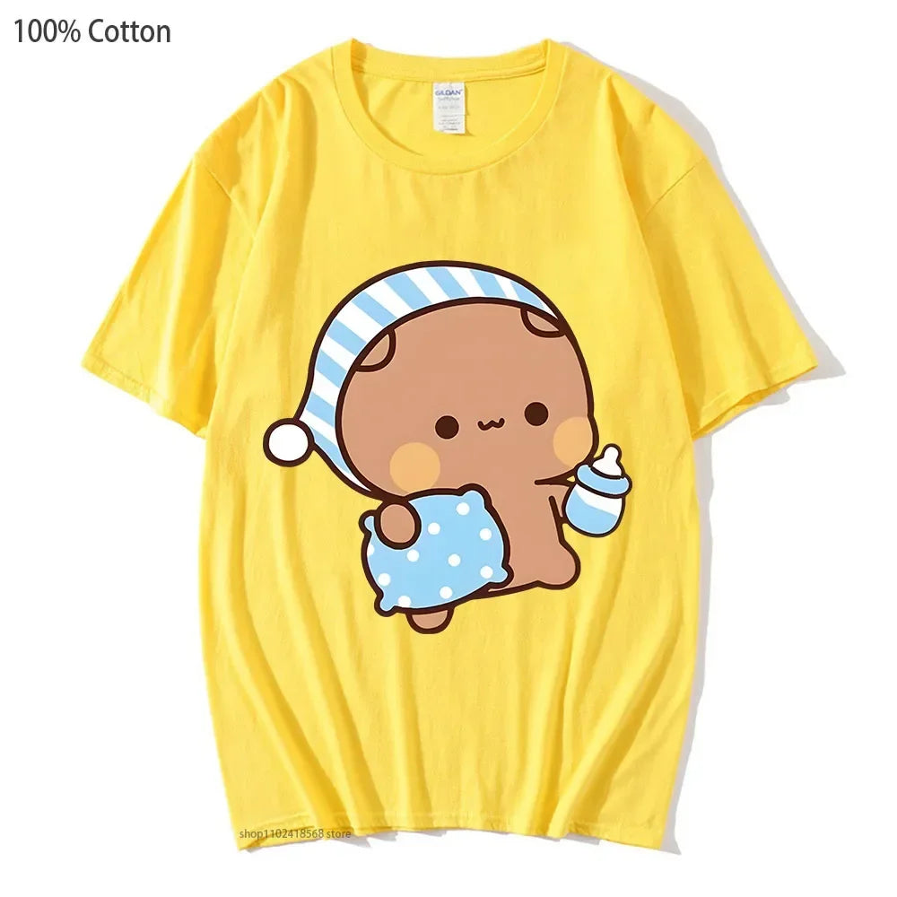 Bubu & Dudu Couple T-Shirt – Kawaii Panda Bear Graphic Tee