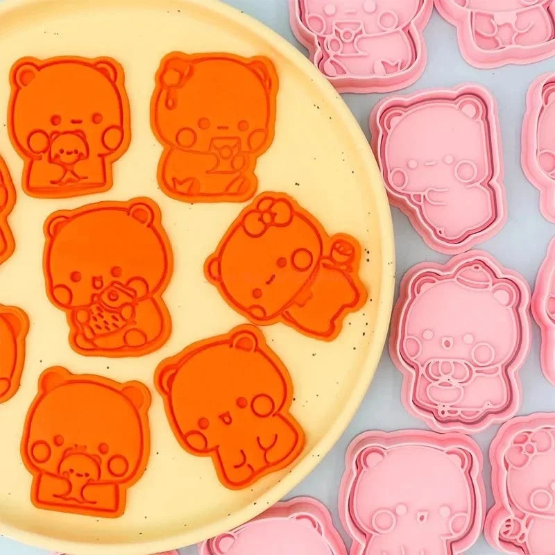 Bubu & Dudu Cookie Cutters – Kawaii Panda Bear Baking Molds