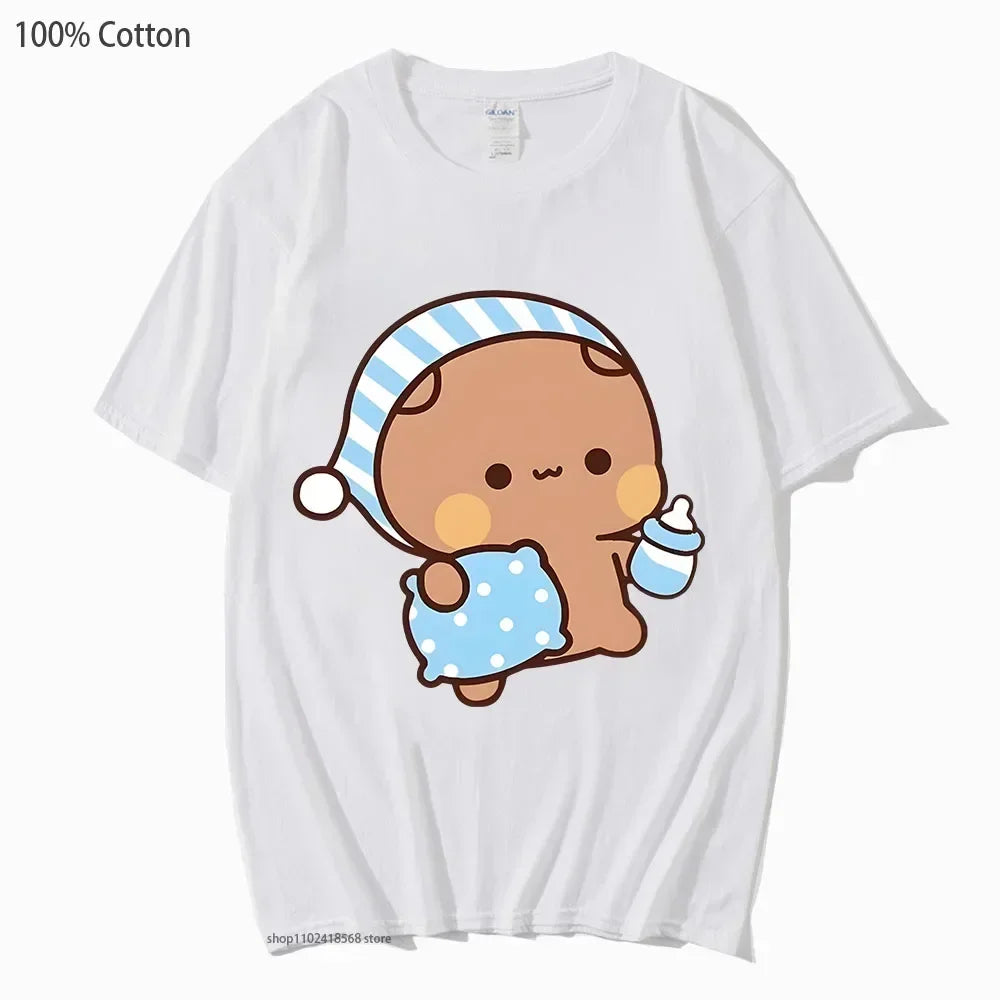 Bubu & Dudu Couple T-Shirt – Kawaii Panda Bear Graphic Tee