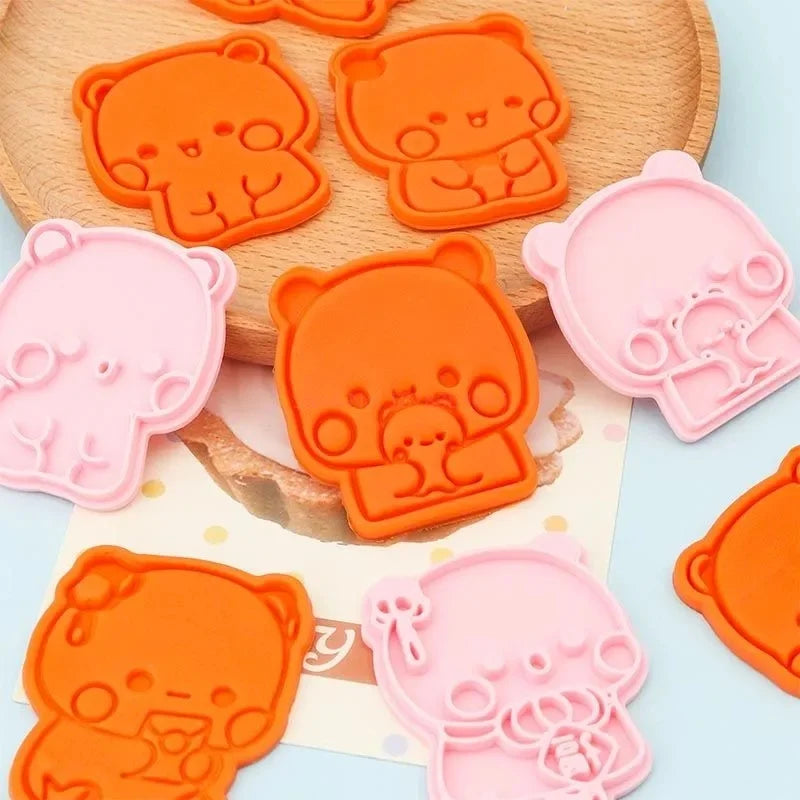 Bubu & Dudu Cookie Cutters – Kawaii Panda Bear Baking Molds