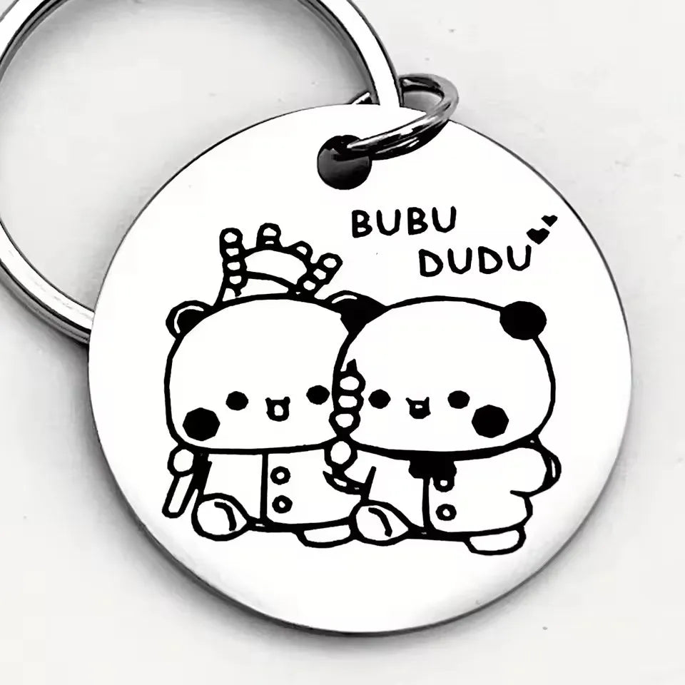 Bubu & Dudu Stainless Keychain