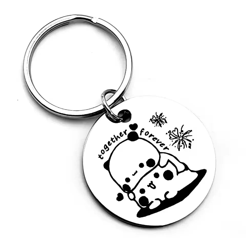 Bubu & Dudu Stainless Keychain