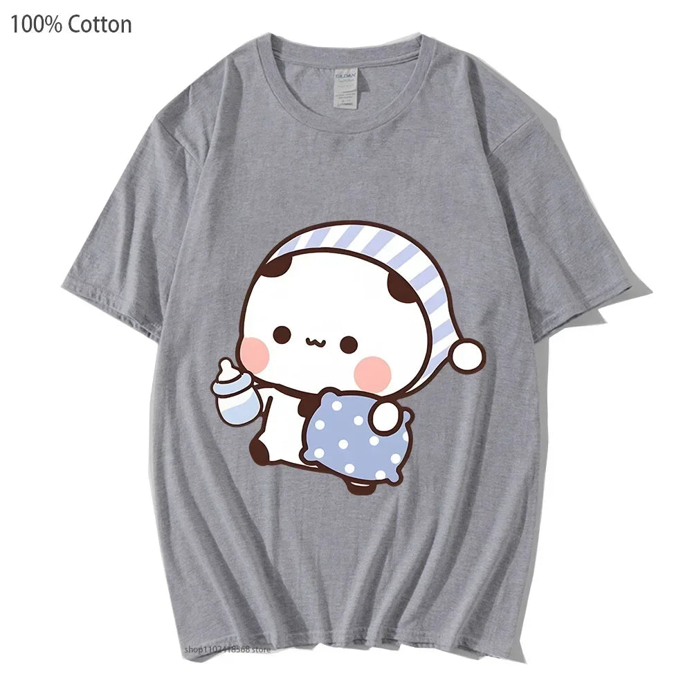 Bubu & Dudu Couple T-Shirt – Kawaii Panda Bear Graphic Tee