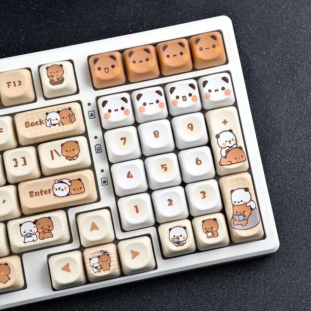 Bubu Dudu Keycap Set White & Brown (8 Keys)