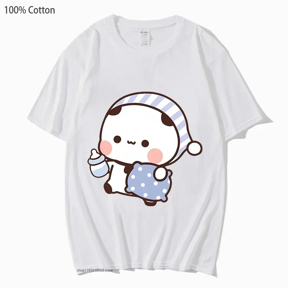 Bubu & Dudu Couple T-Shirt – Kawaii Panda Bear Graphic Tee