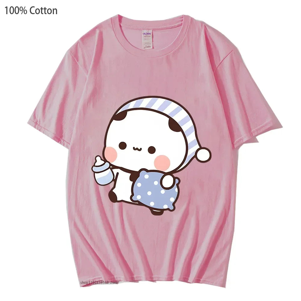 Bubu & Dudu Couple T-Shirt – Kawaii Panda Bear Graphic Tee