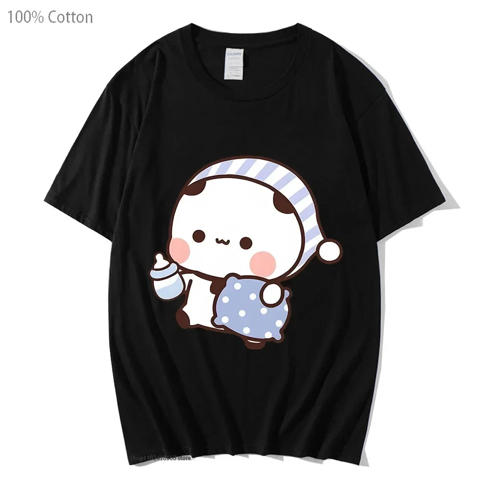 Bubu & Dudu Couple T-Shirt – Kawaii Panda Bear Graphic Tee