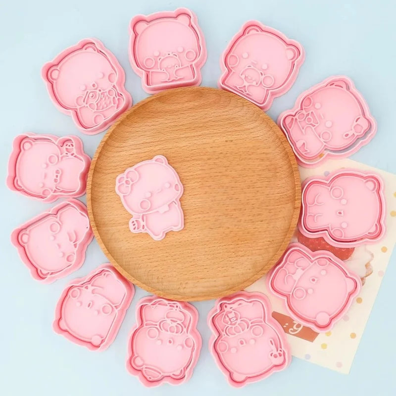 Bubu & Dudu Cookie Cutters – Kawaii Panda Bear Baking Molds