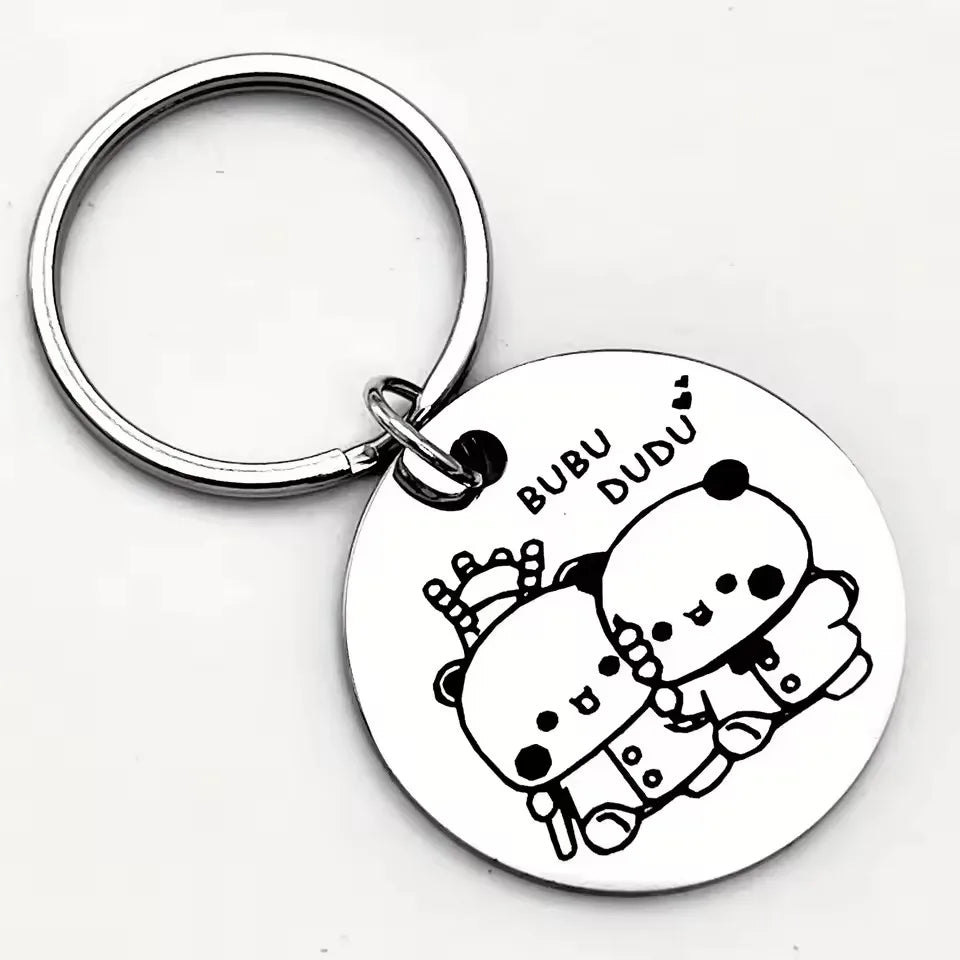 Bubu & Dudu Stainless Keychain