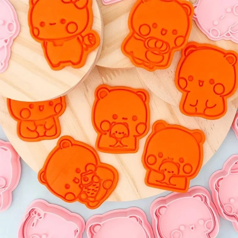 Bubu & Dudu Cookie Cutters – Kawaii Panda Bear Baking Molds
