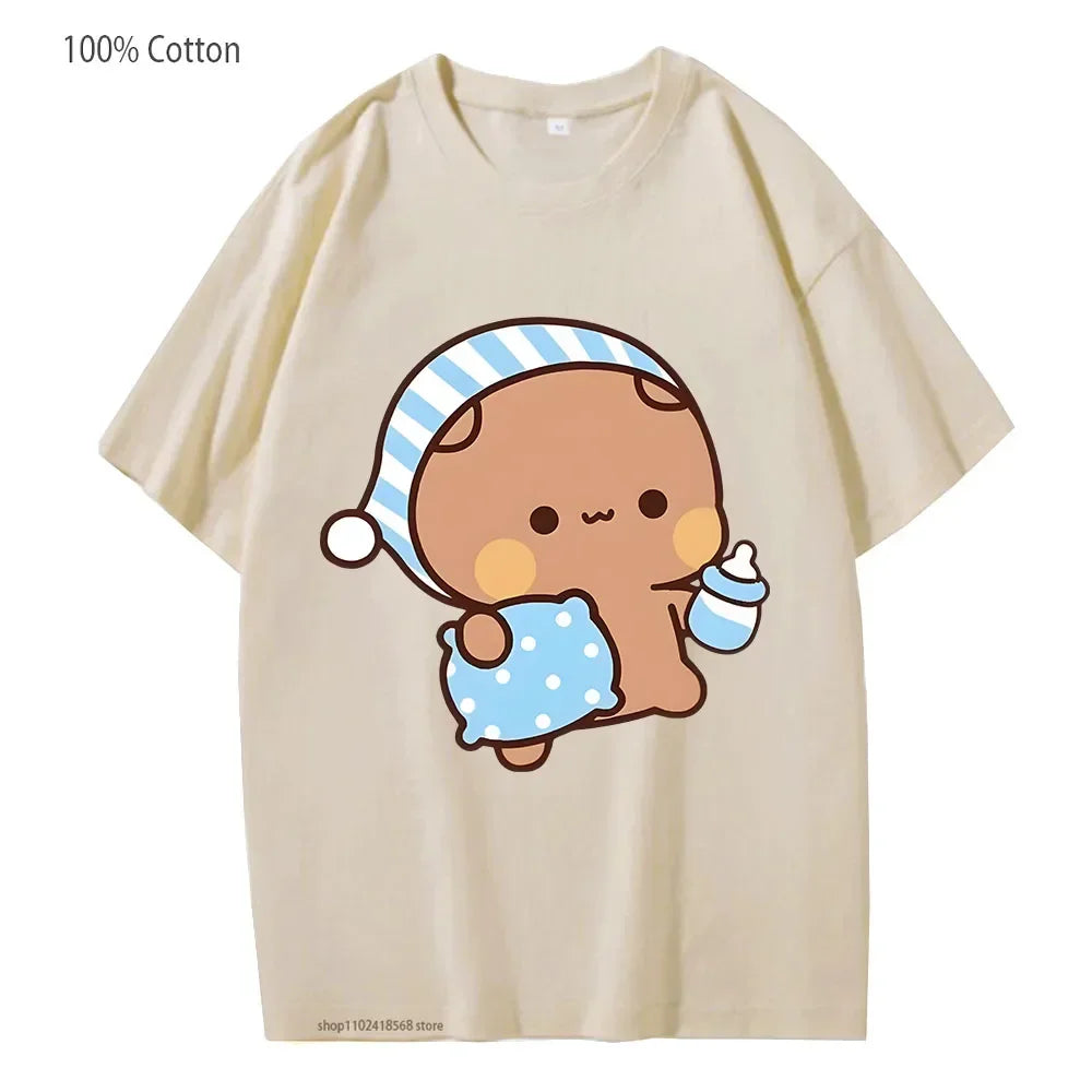 Bubu & Dudu Couple T-Shirt – Kawaii Panda Bear Graphic Tee