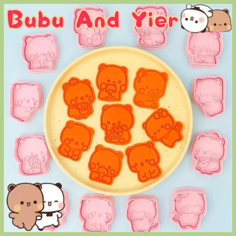Bubu & Dudu Cookie Cutters – Kawaii Panda Bear Baking Molds